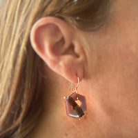 Pink Sheen Sapphire Earrings